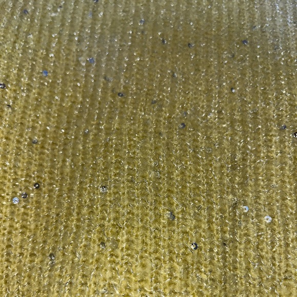 Mango yellow and silver thread and small sequin sweater - Picture 8 of 10